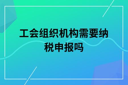工会组织机构需要纳税申报吗