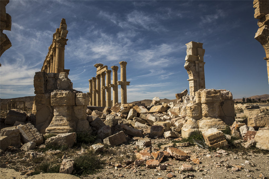 被极端组织洗劫摧毁的叙利亚文化遗迹