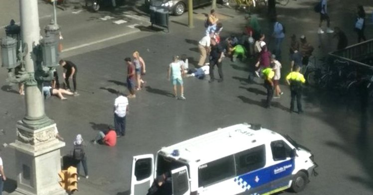 巴塞罗那袭击现场